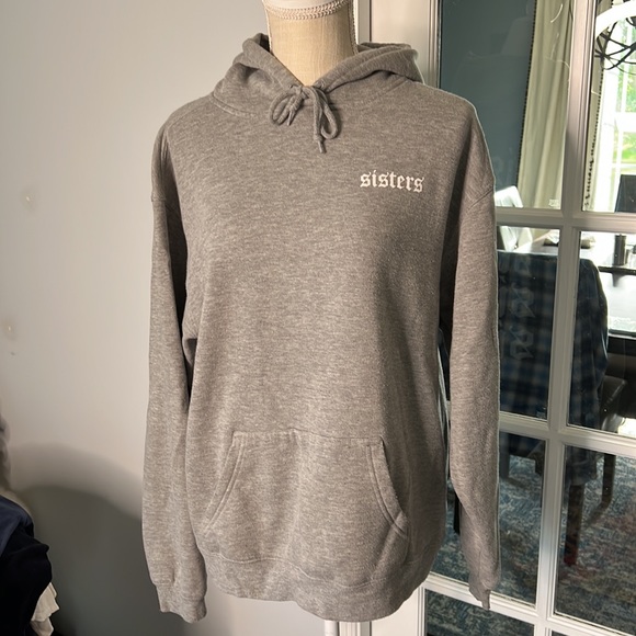 SISTERS by James Charles oversized hoodie sweatshirt size S, grey - Picture 2 of 7